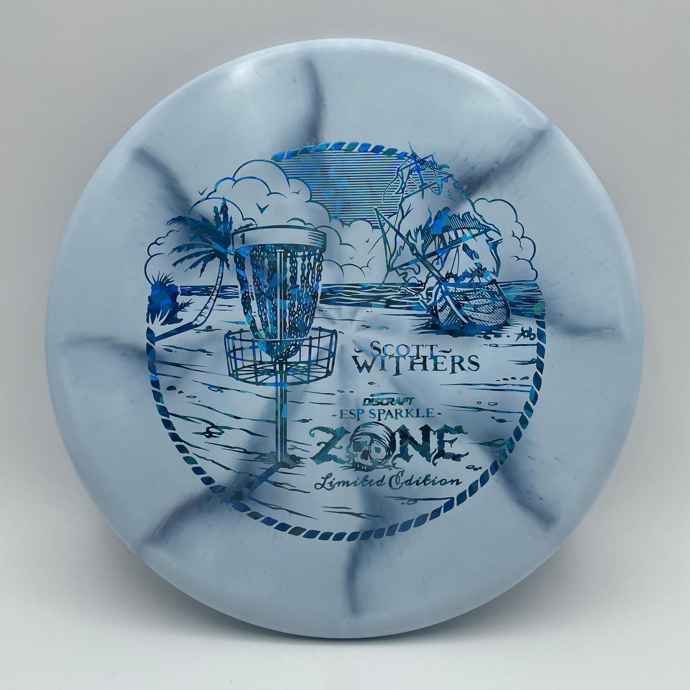 Scott Withers ESP Sparkle Zone - Light Blue Shatter Stamp